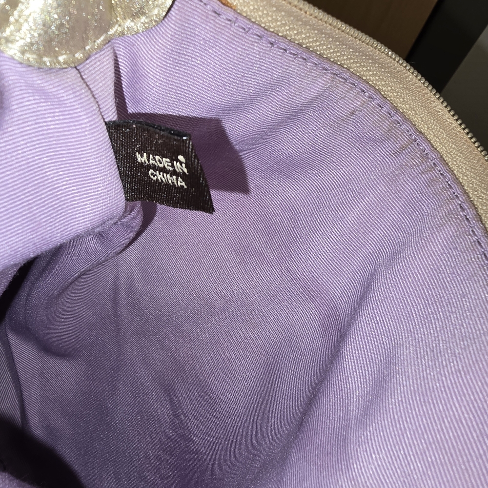COACH Khaki and Gold Swingpack Crossbody Bag Coated Canvas Signature Stripe - Picture 8 of 16